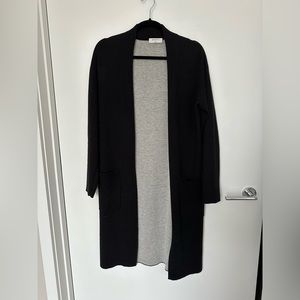 Aritzia Babaton Black Open-Front Cardigan